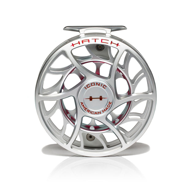 Hatch Iconic 11+ Clear/Red LA Fly Reel
