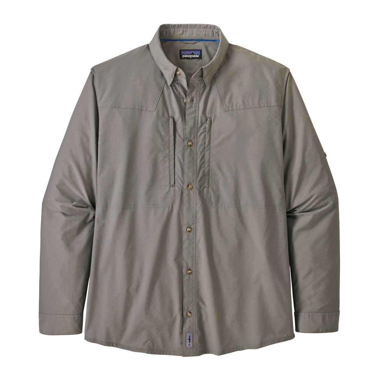 Patagonia M's L/S Sun Stretch Shirt - Chambray: Hex Grey - Large