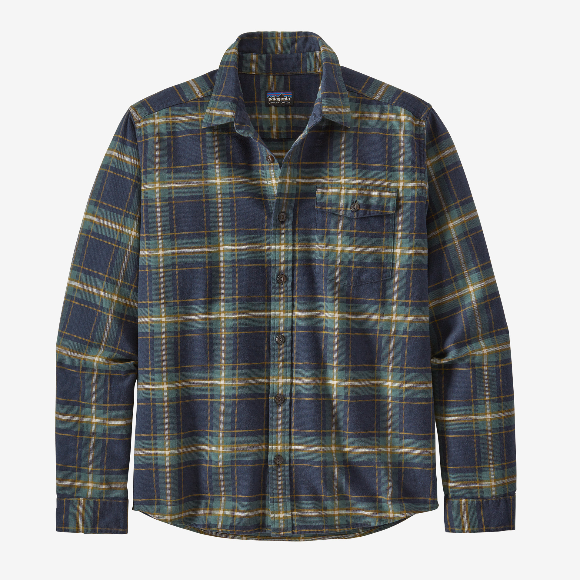 Patagonia M's L/S L/W Fjord Flannel Shirt - Lawrence: New Navy - XL