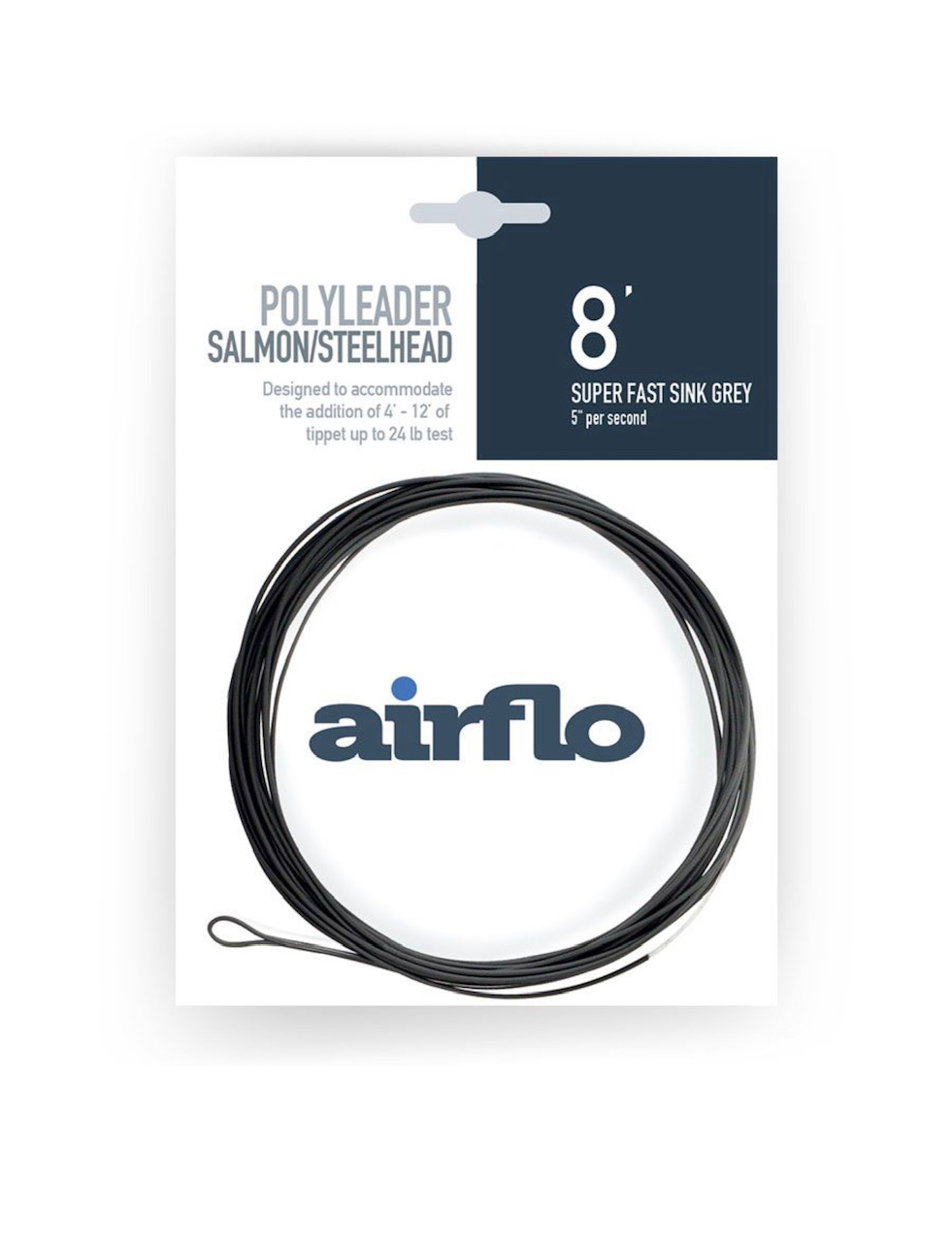 Airflo Polyleader Salmon/Steelhead  - 5' - Super Fast Sink Grey (5ips)