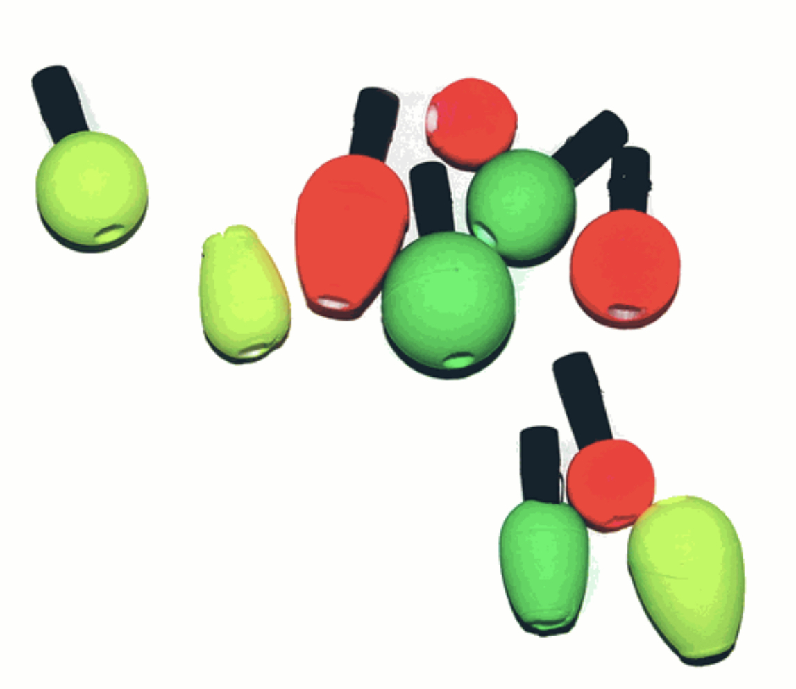 OFishL Chironomid Release Float - Fl. Yellow - Pear - 4pk