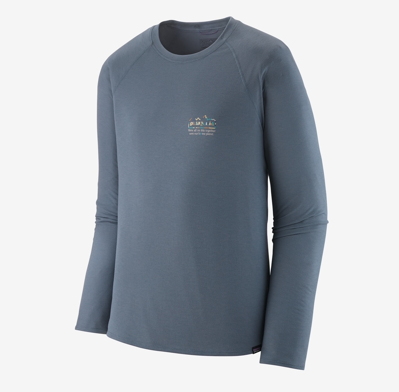 Patagonia M's L/S Cap Cool Trail Graphic Shirt - Unity Fitz: Utility Blue - Medium