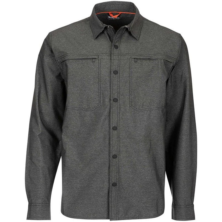 Simms M's Prewett Stretch Woven L/S Shirt - Carbon - XL