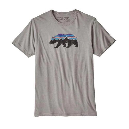 Patagonia M's Fitz Roy Bear Organic T-Shirt - Feather Grey - XL