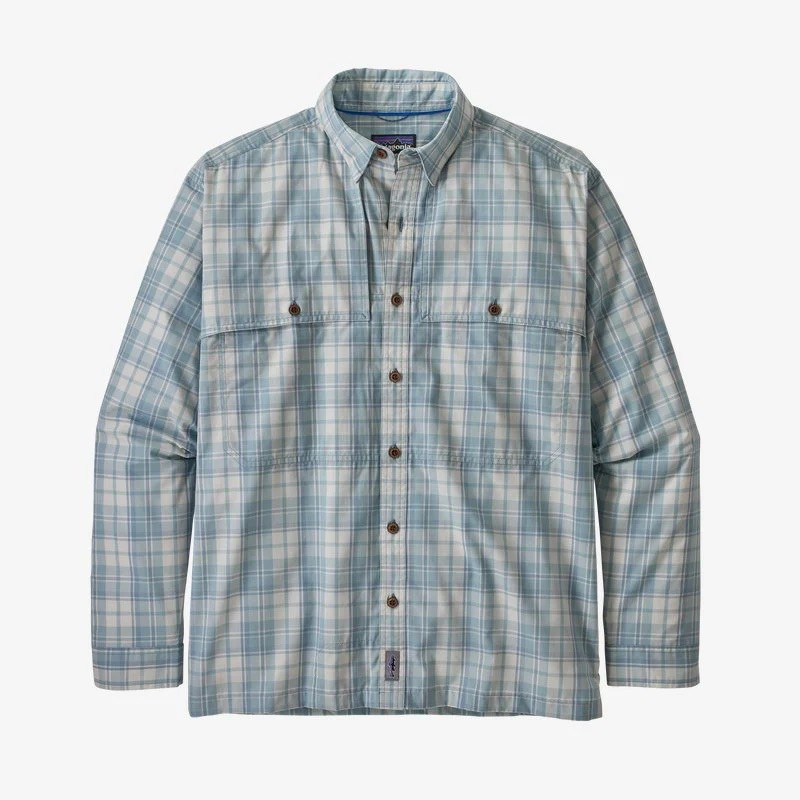 Patagonia M's L/S Island Hopper II Shirt - Berlin Blue - Medium