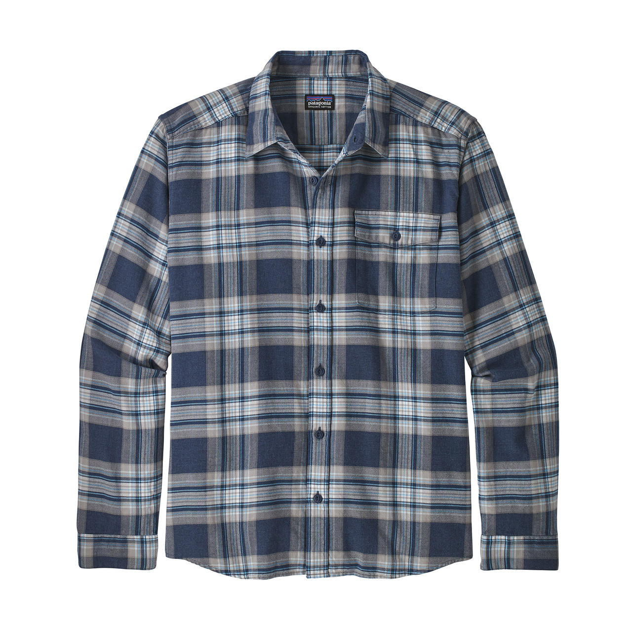 Patagonia M's L/S L/W Fjord Flannel Shirt - Whyte: Stone Blue - Large
