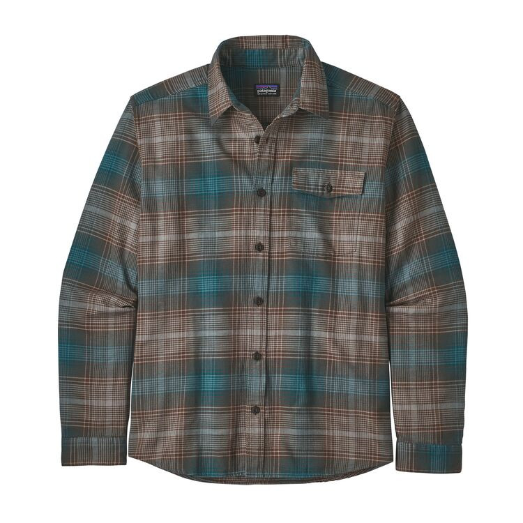 Patagonia M's L/S L/W Fjord Flannel Shirt - Canopy: Bristle Brown - Large
