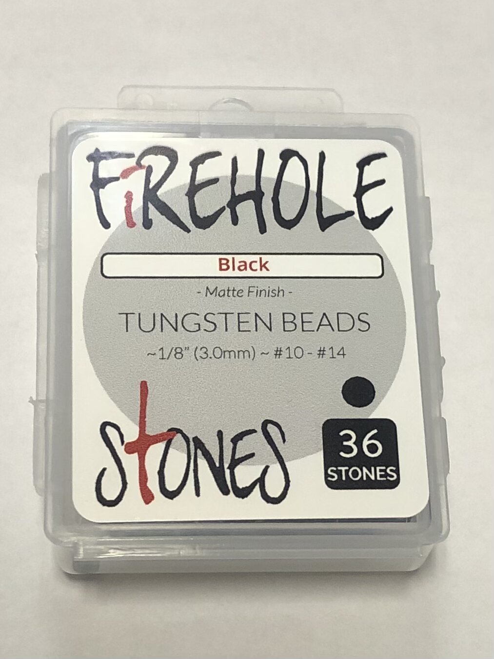 Matte Black Tungsten Bead 36/PKG - 1/8