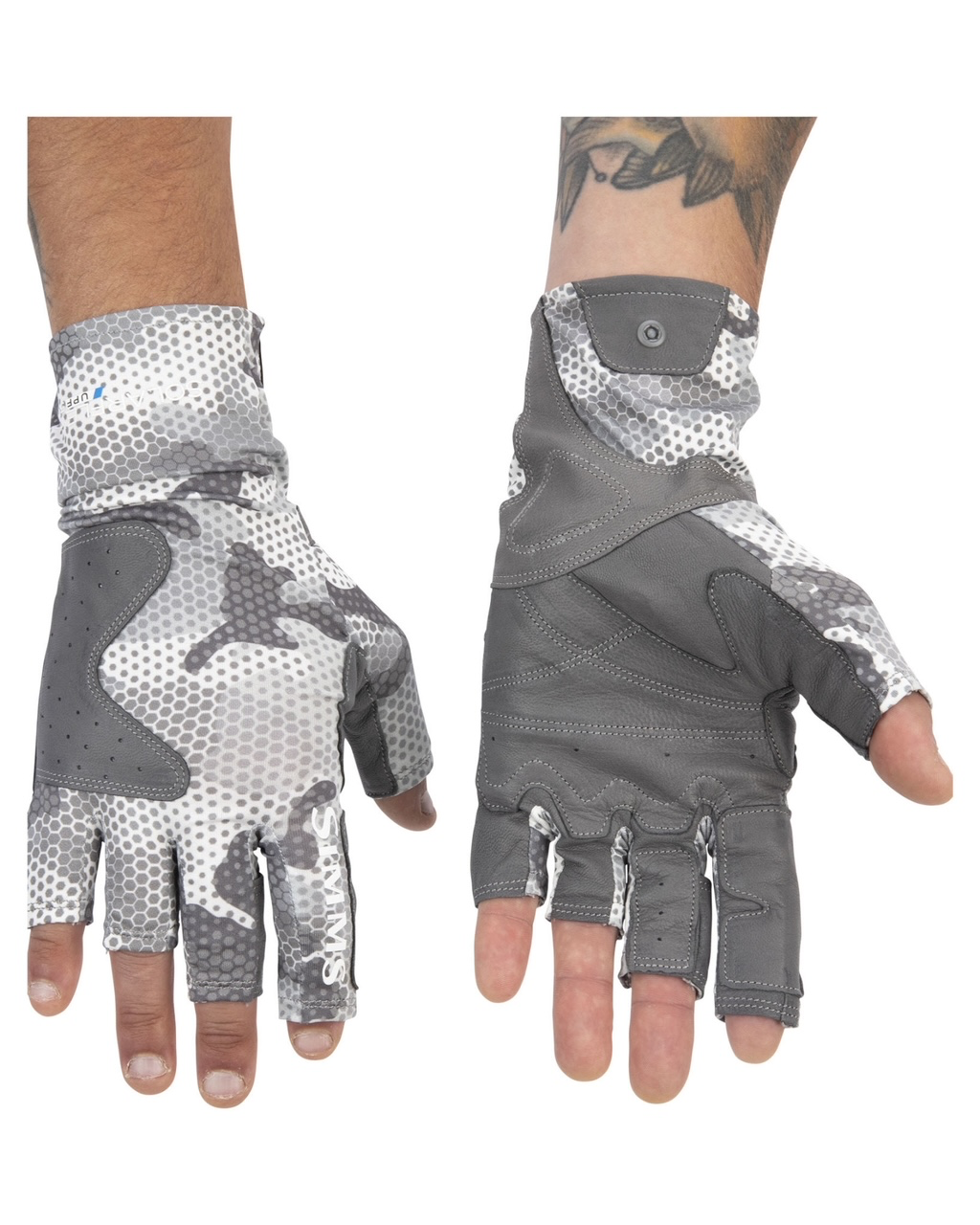 Simms Solarflex Guide Glove - Hex Flo Camo Steel - Large