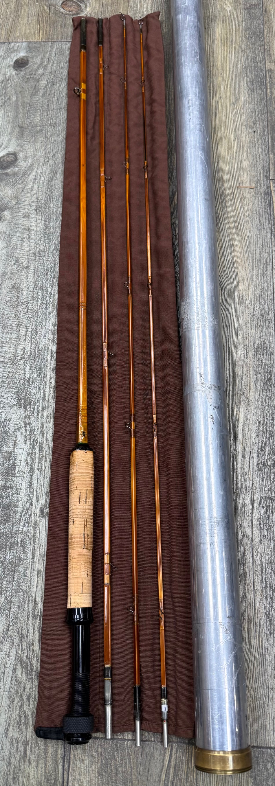 Bill Edwards Quadrate Cane Fly Rod 3pc w/ 2 tip sections, Made for Allan Soel - Great condition, cork shows some use.