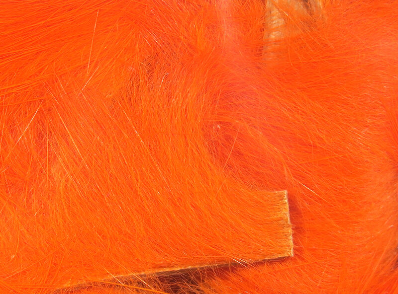 Hareline Dubbin Magnum Rabbit Strips - Hot Orange
