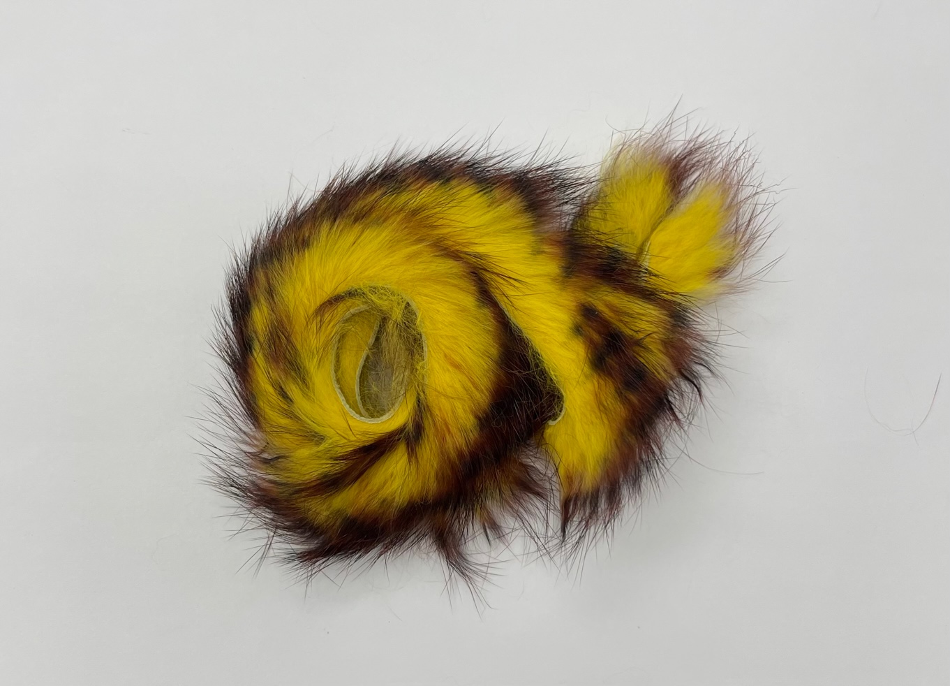 OFishL Tiger Tail Rabbit Zonkers - Yellow/Rusty Brown