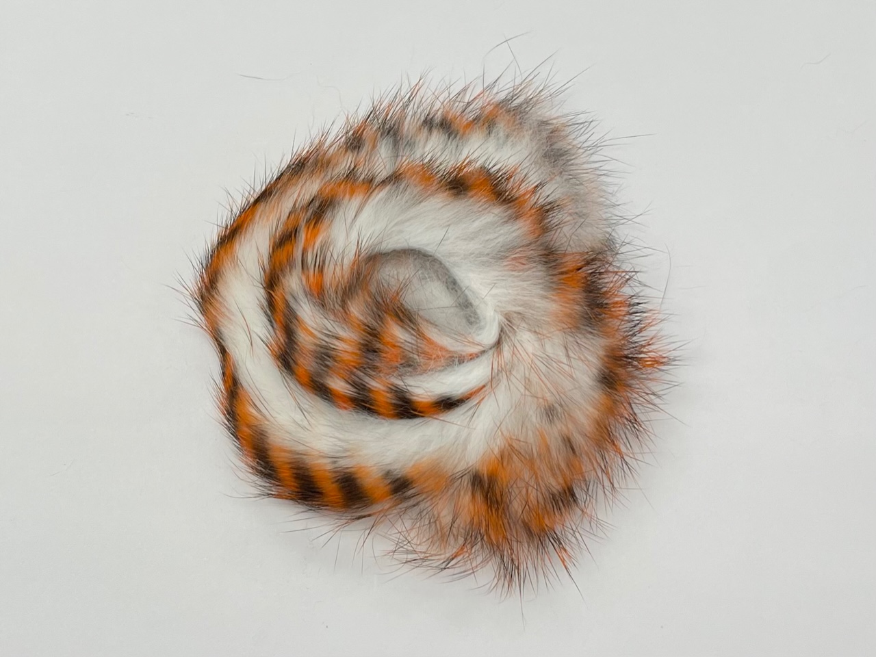 OFishL Tiger Tail Rabbit Zonkers - White/Orange