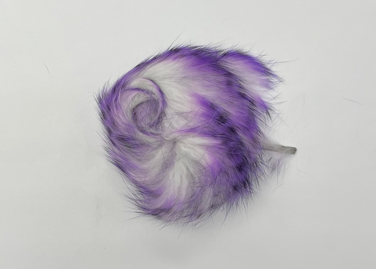 OFishL Tiger Tail Rabbit Zonkers - White/Purple