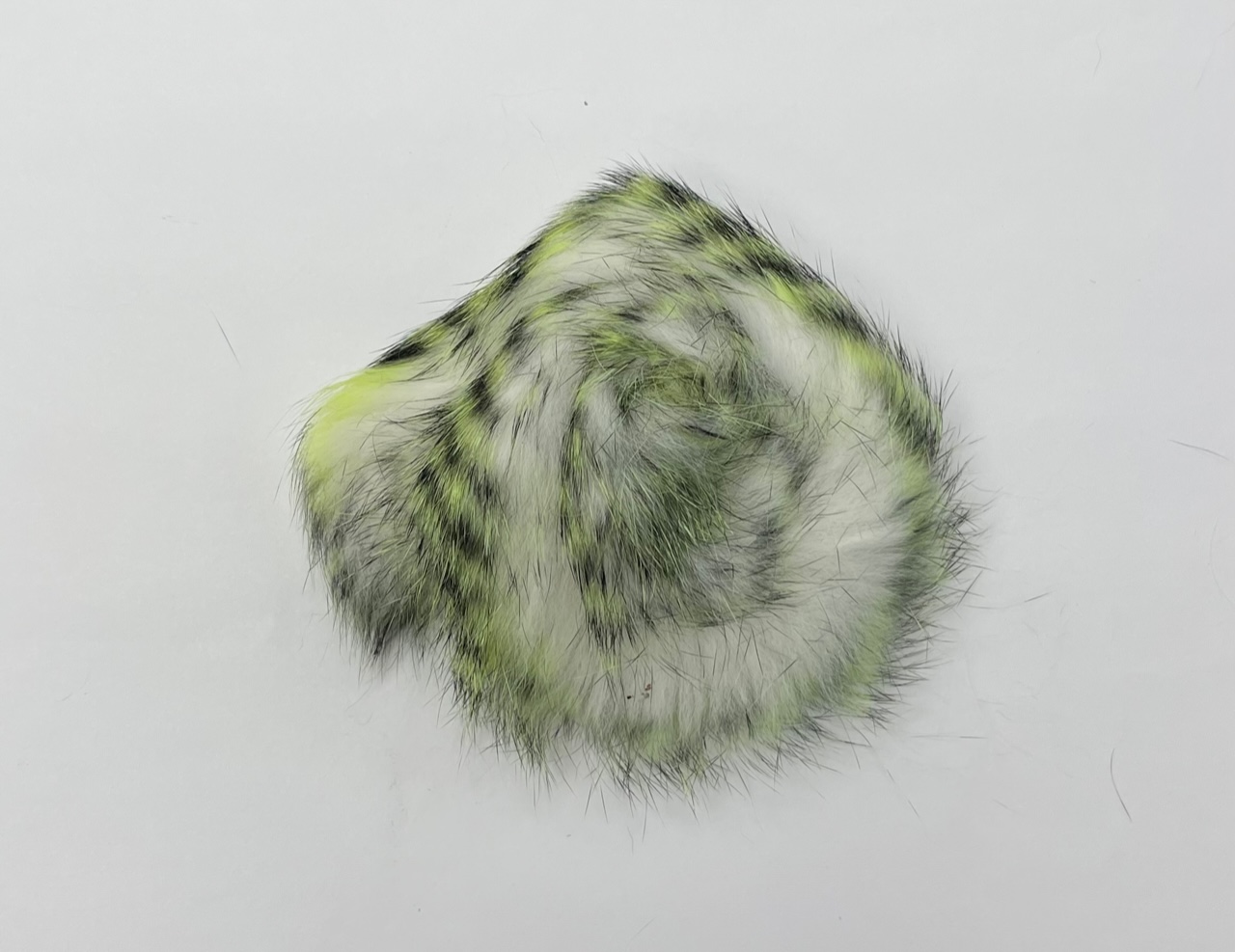 OFishL Tiger Tail Rabbit Zonkers - White/Chartreuse