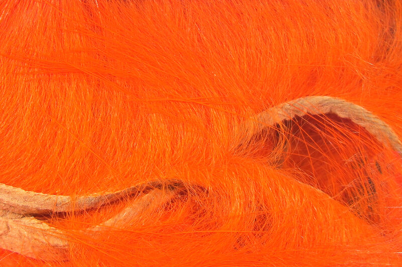 Hareline Dubbin Micro Rabbit Strips - Hot Orange