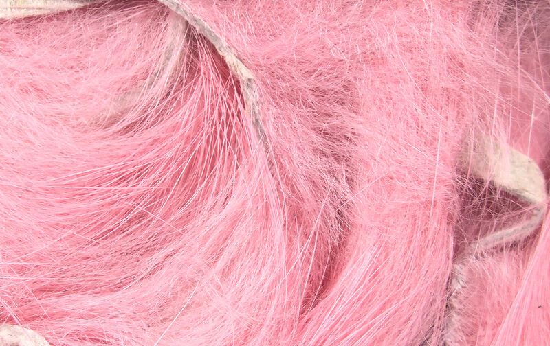 Hareline Dubbin Micro Rabbit Strips - Salmon Pink