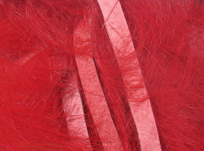 Hareline Dubbin Micro Rabbit Strips - Red