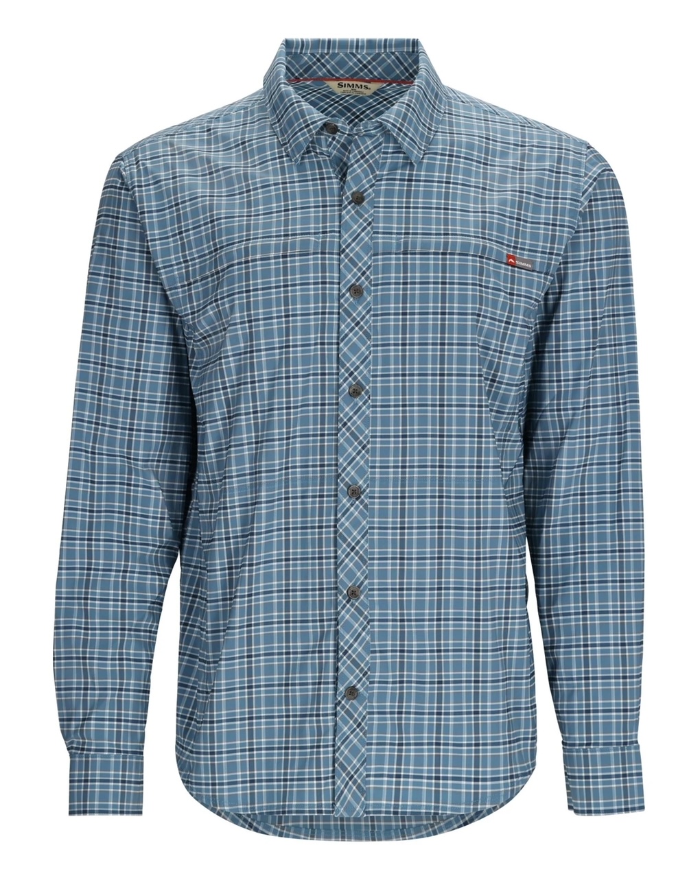 Simms M's Stone Cold L/S Shirt - Midnight Plaid - Large