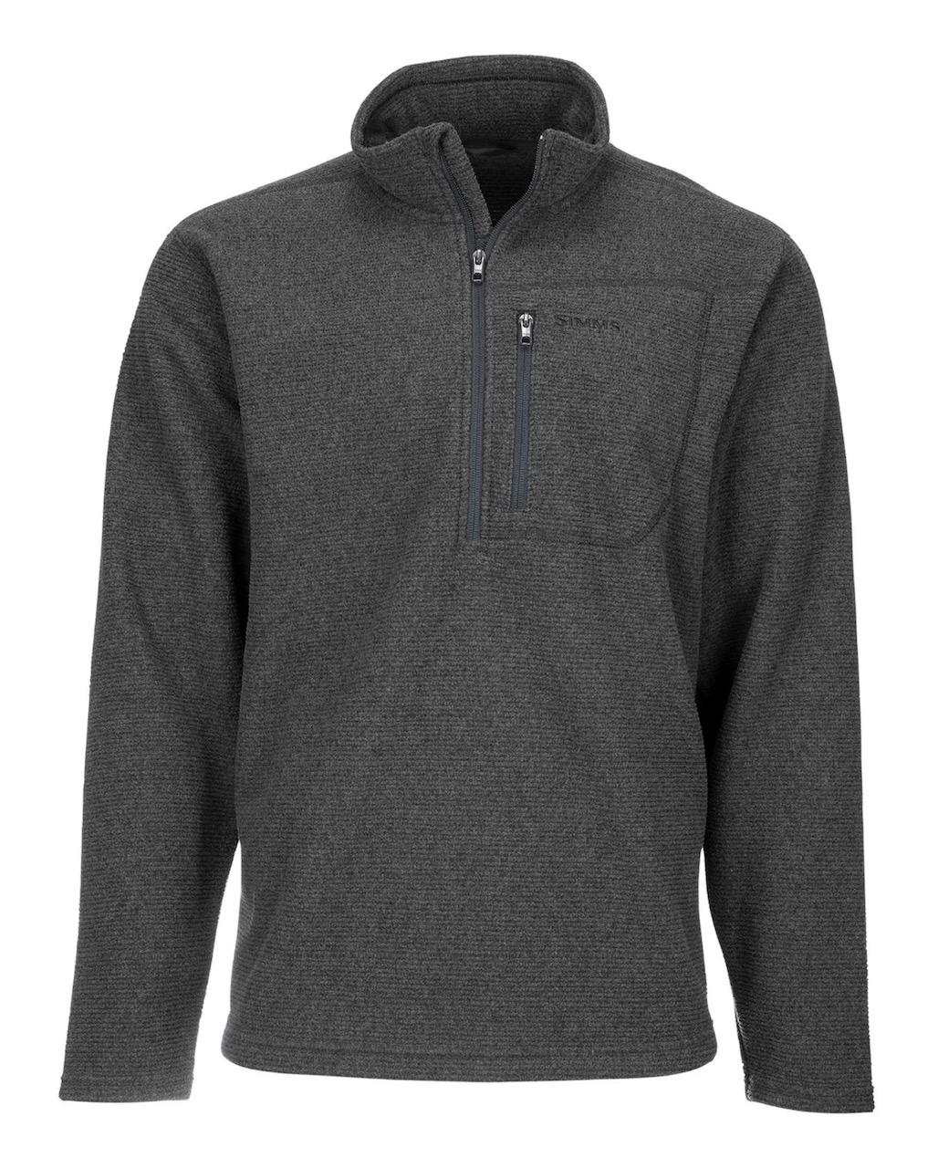 Simms M's Rivershed Quarter Zip Sweater - Carbon - XL