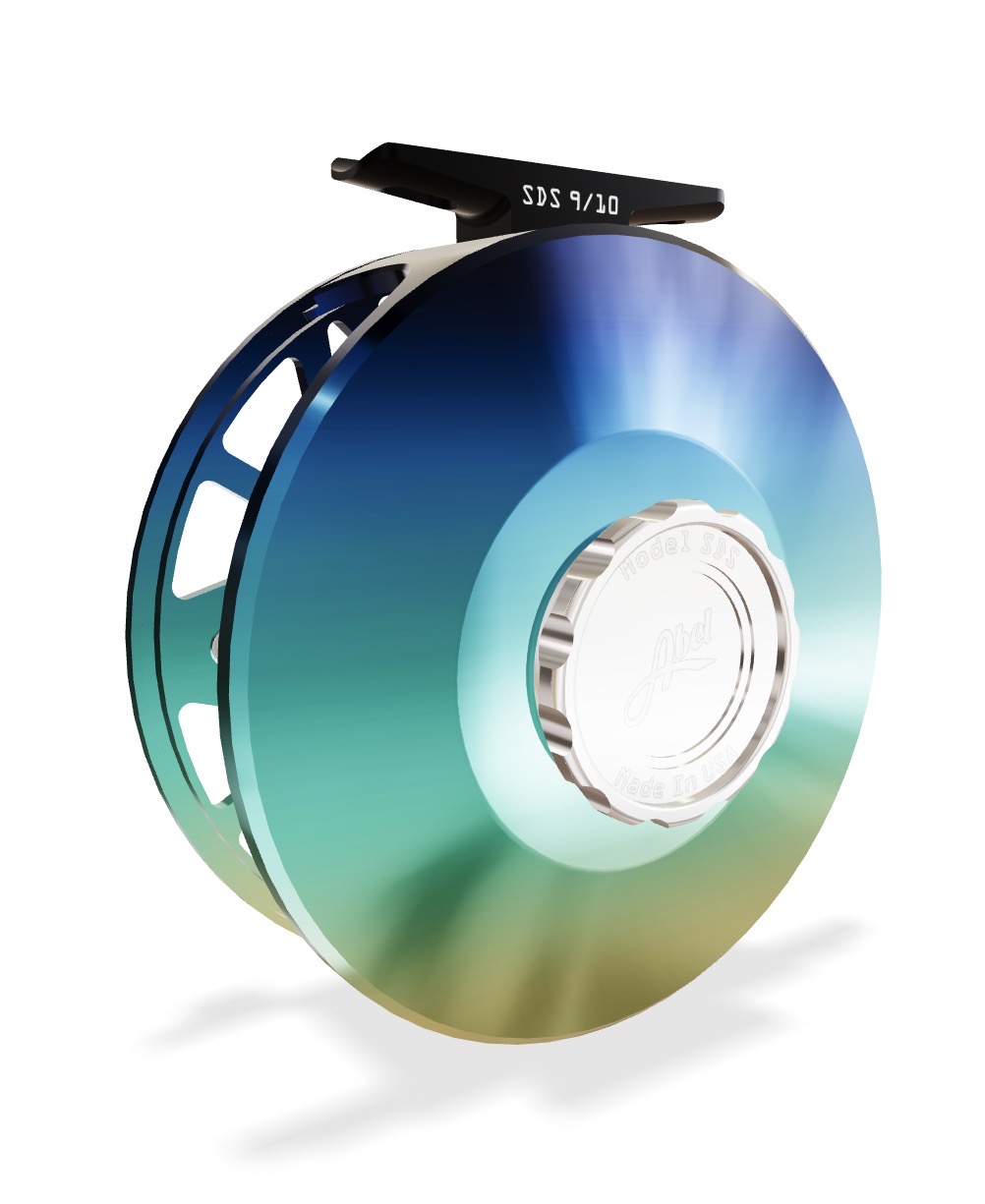 Abel SDS Reel 9/10 Solid - Flats Fade Finish w/ Platinum Drag Knob and Aluminum Handle