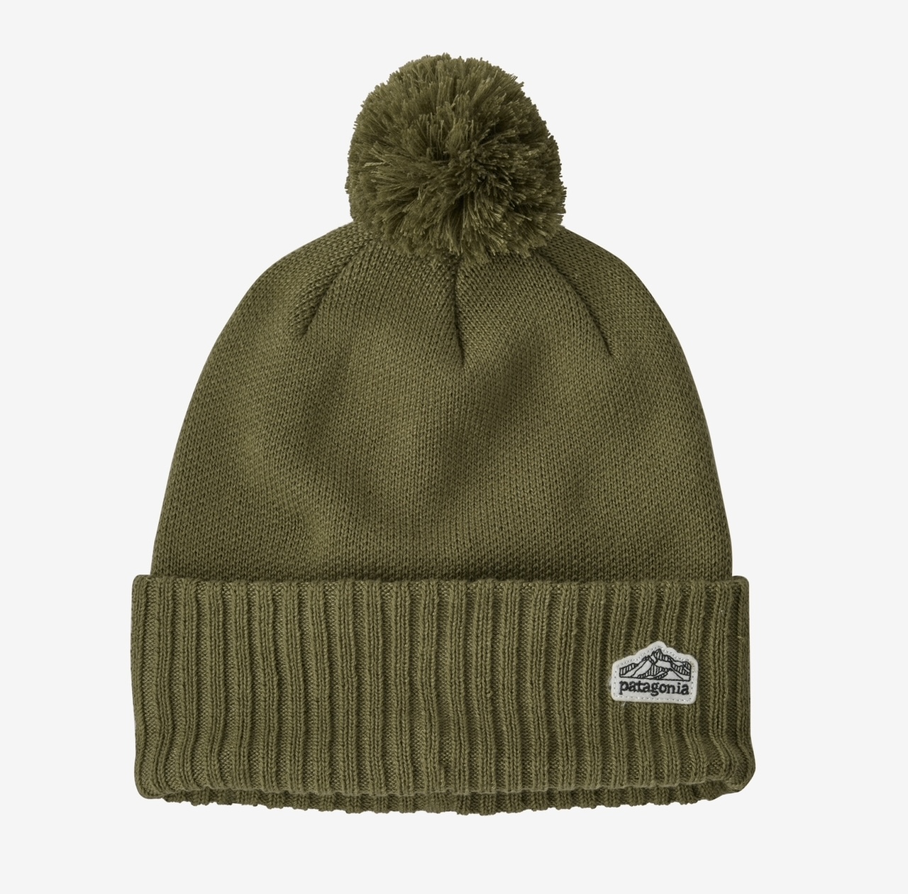 Patagonia Powder Town Beanie - Line Logo Ridge Patch: Wyoming Green