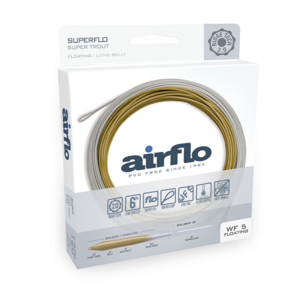 Airflo Superflo Ridge 2.0 Super Trout - WF6F - Camo Olive/Driftwood