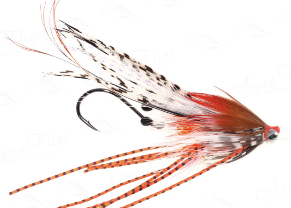 Aqua Flies Stu's PrawnTruder White/Orange
