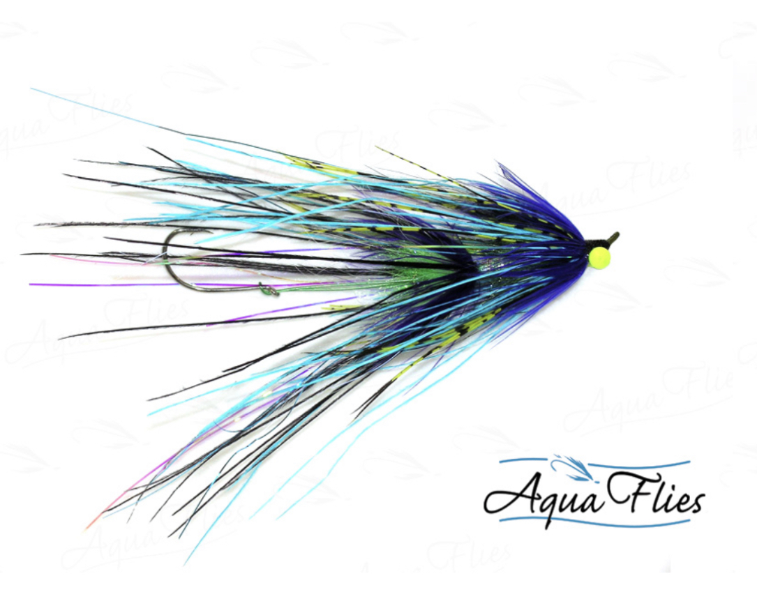 Aqua Flies Stu's Ostrich Intruder - Blue/Purple