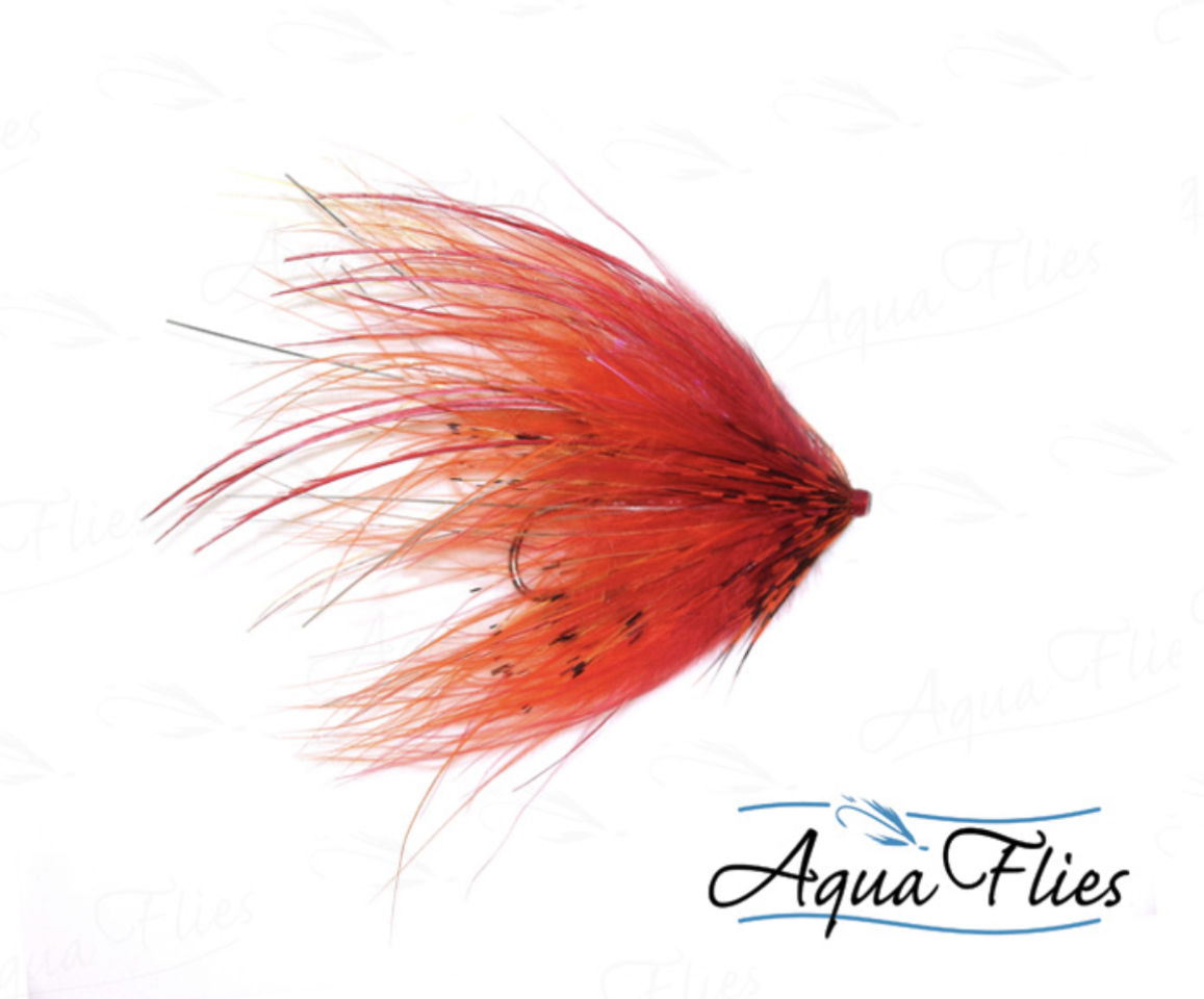Aqua Flies Hartwick's Marabou Tube - Red/Orange