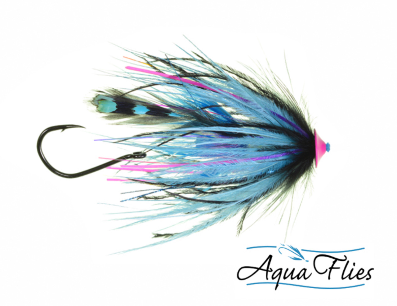Aqua Flies Stu's Jungle Tail Turbo Cone - Black/Blue
