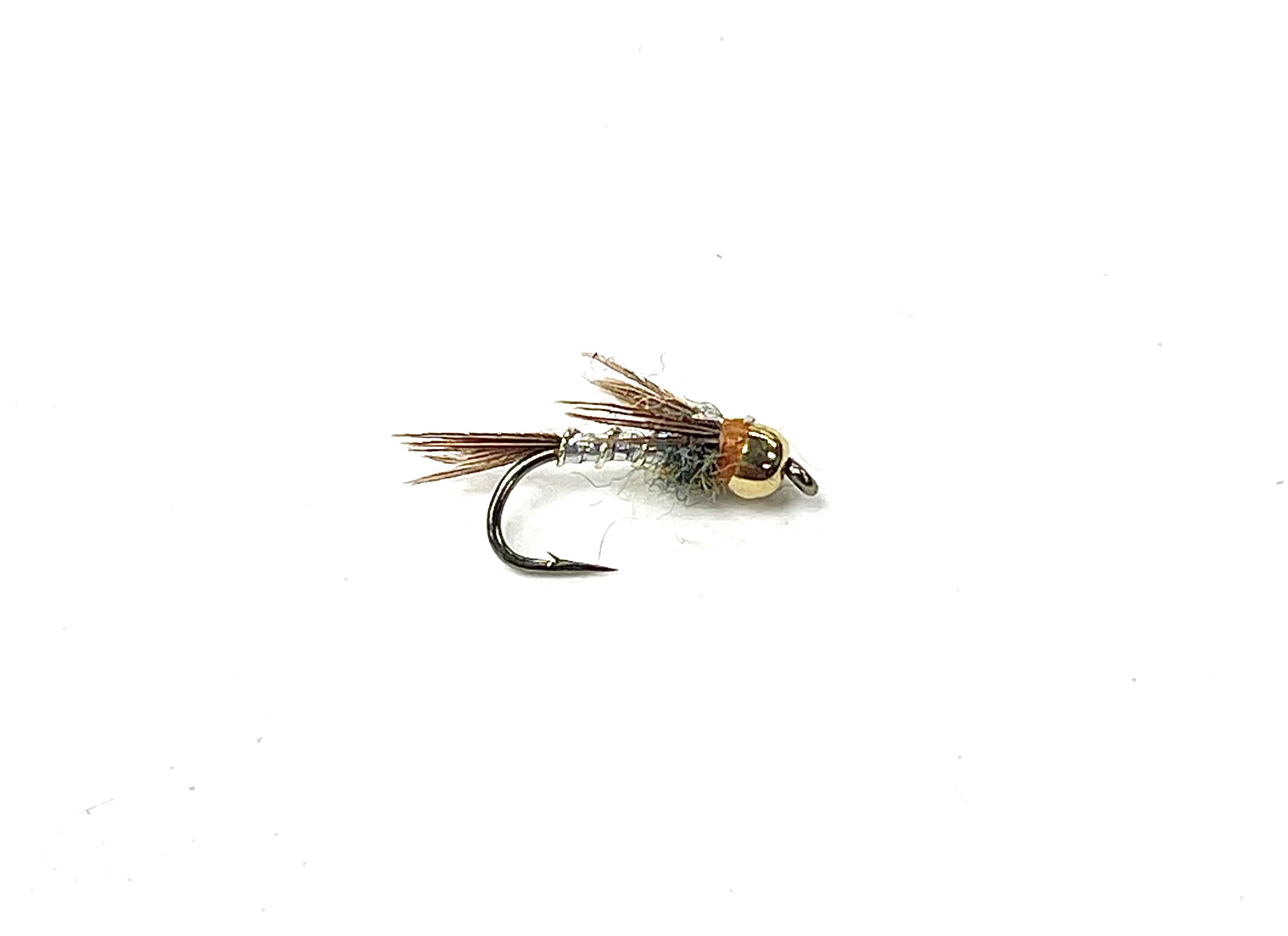 Black's Flies Gold Bead Lightning Bug - Pearl - Size 16