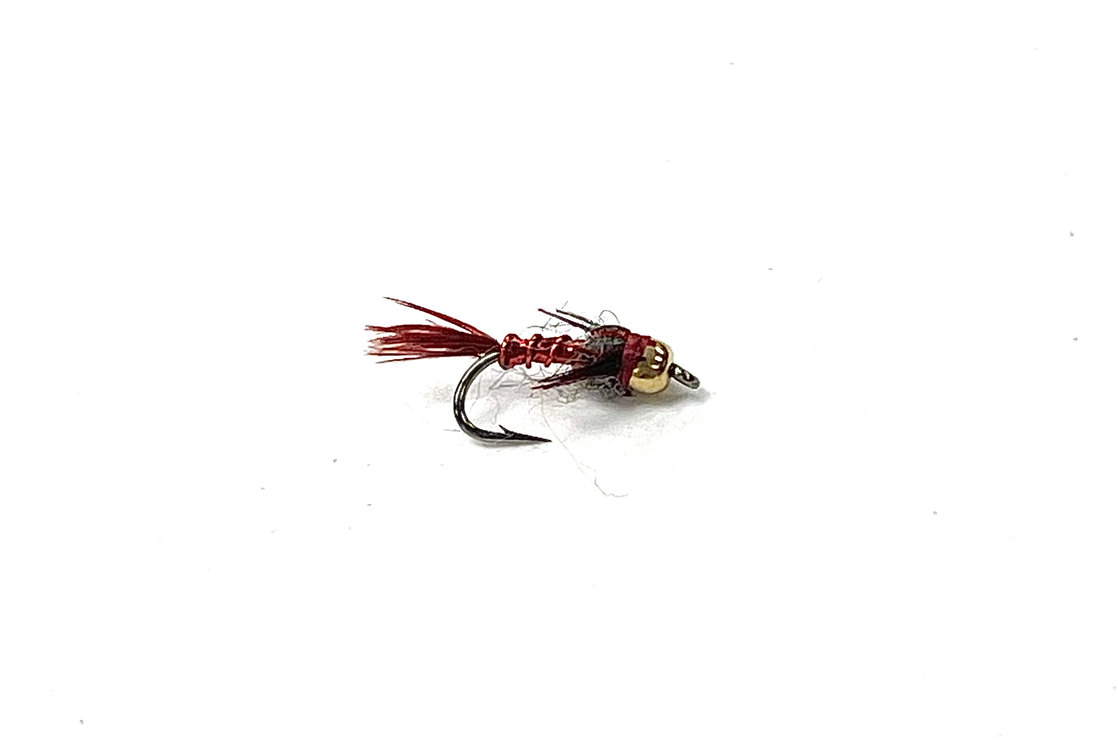 Black's Flies Gold Bead Lightning Bug - Red - Size 16