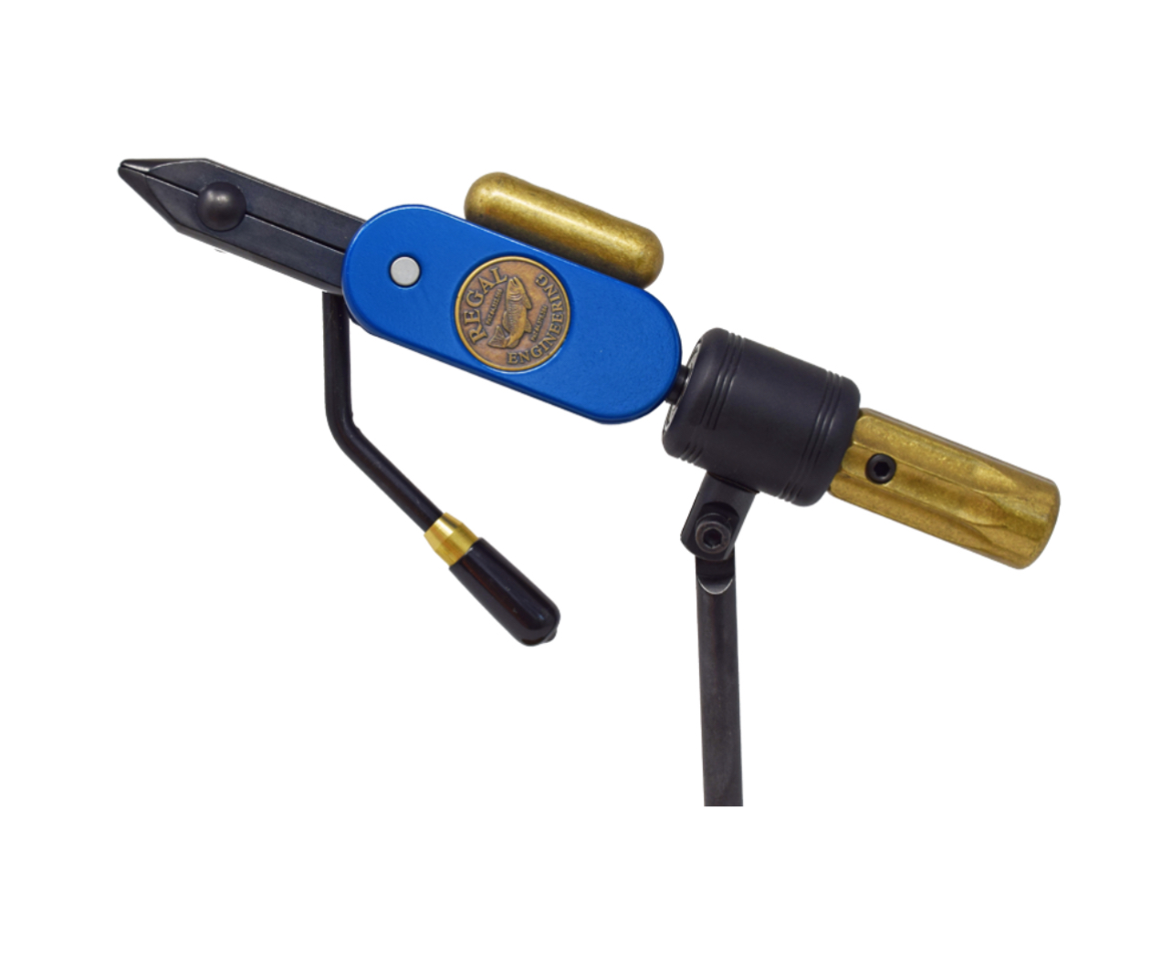 Regal Revolution Vise with Shank Head and Bronze Pocket Base - Custom Royal Blue
