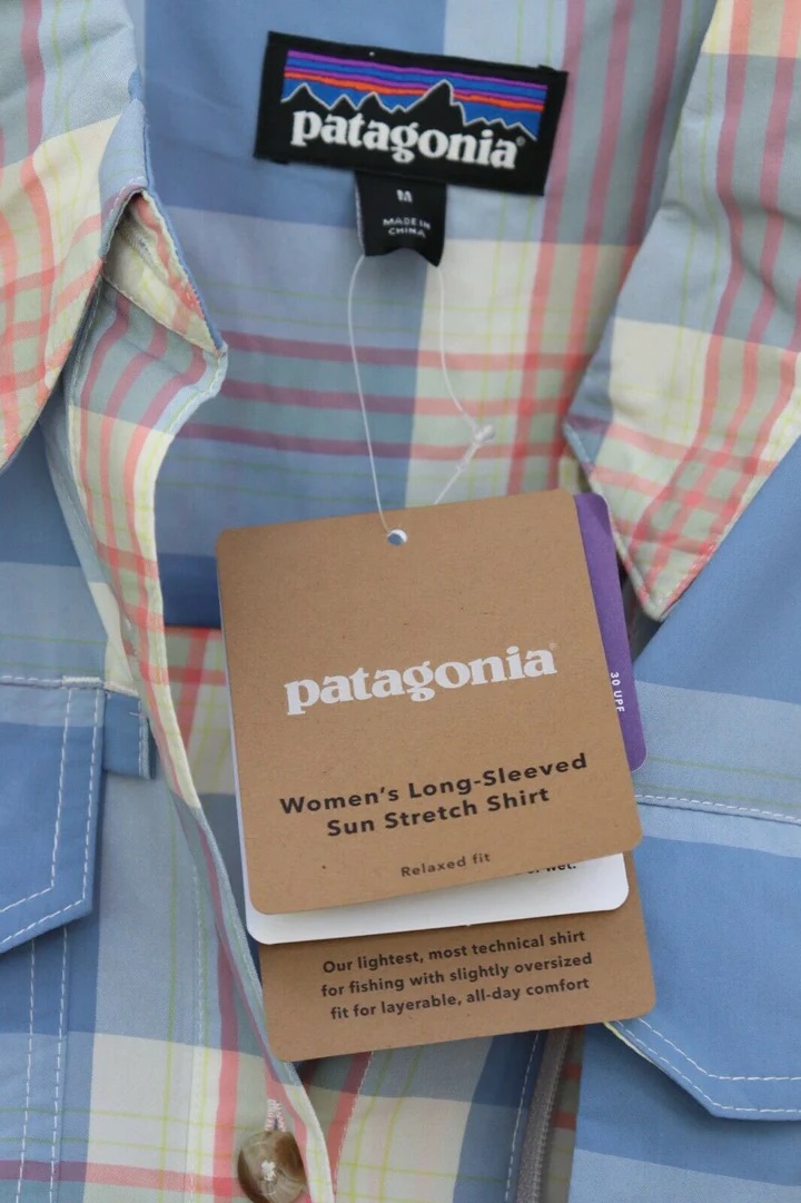 Patagonia W's L/S Sun Stretch Shirt - Half Dollar: Railroad Blue - Small