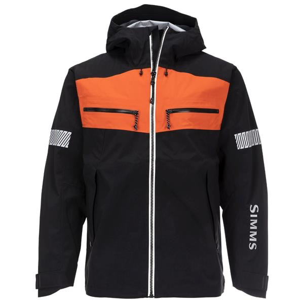 Simms M's CX Fishing Jacket - Black/Orange - Medium