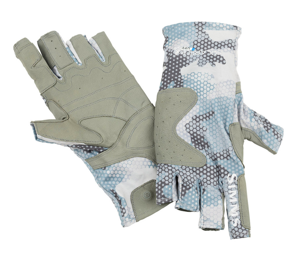 Simms Solarflex Guide Glove - Hex Flo Camo Grey Blue - Large