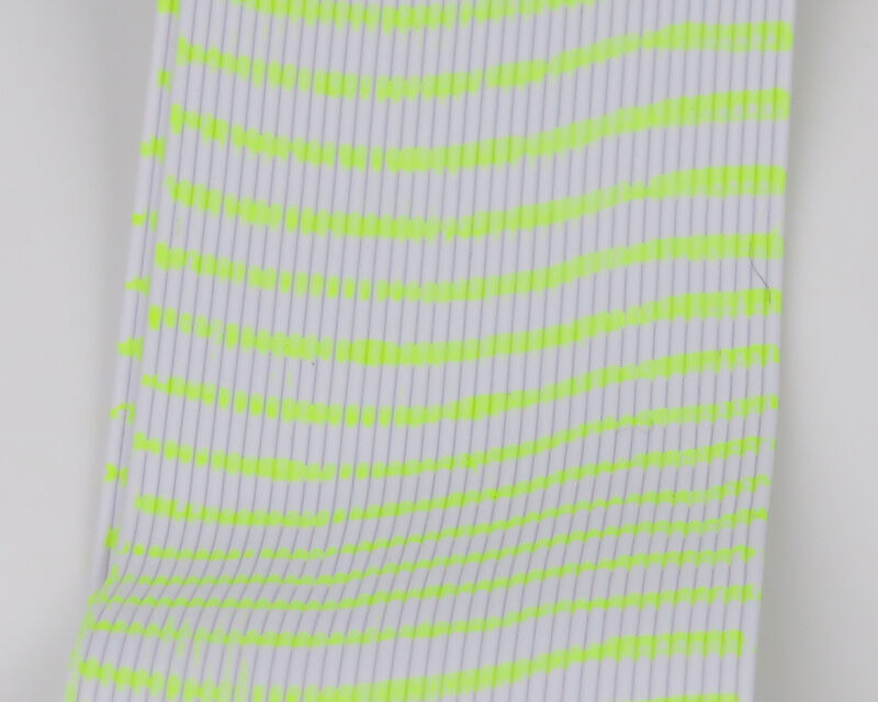 Hareline Dubbin Tarantu-Leggs - White/Fl. Yellow Chartreuse Barred