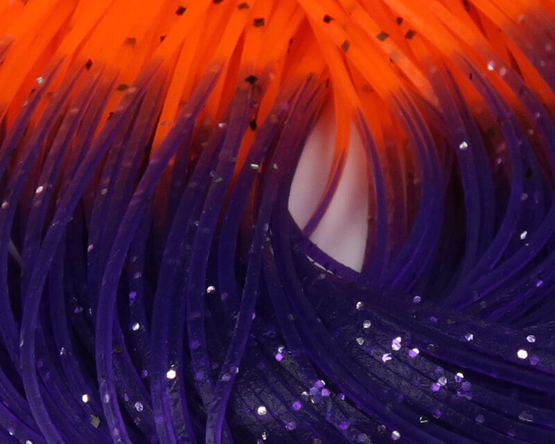 Hareline Dubbin Crazy Legs - Purple/Fl. Orange Tipped