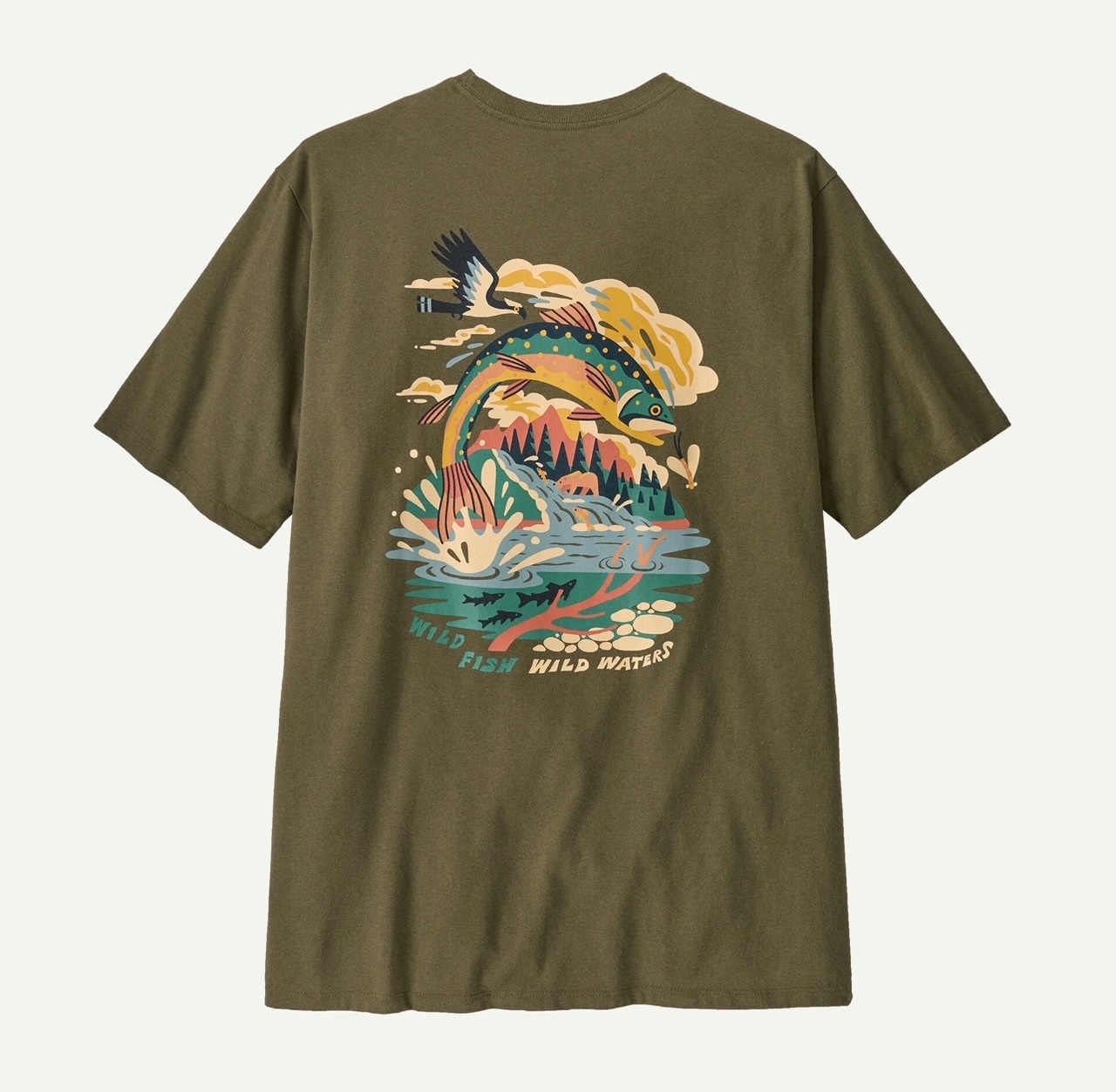Patagonia M's Take a Stand Responsibili-Tee - Pine Stream: Tent Green - Large