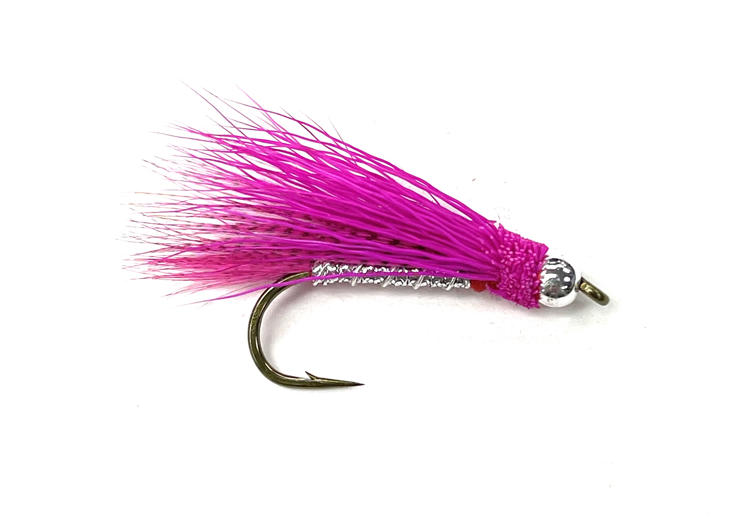 FAD Bead Head Silver Rolled Muddler - Pink - Size 6