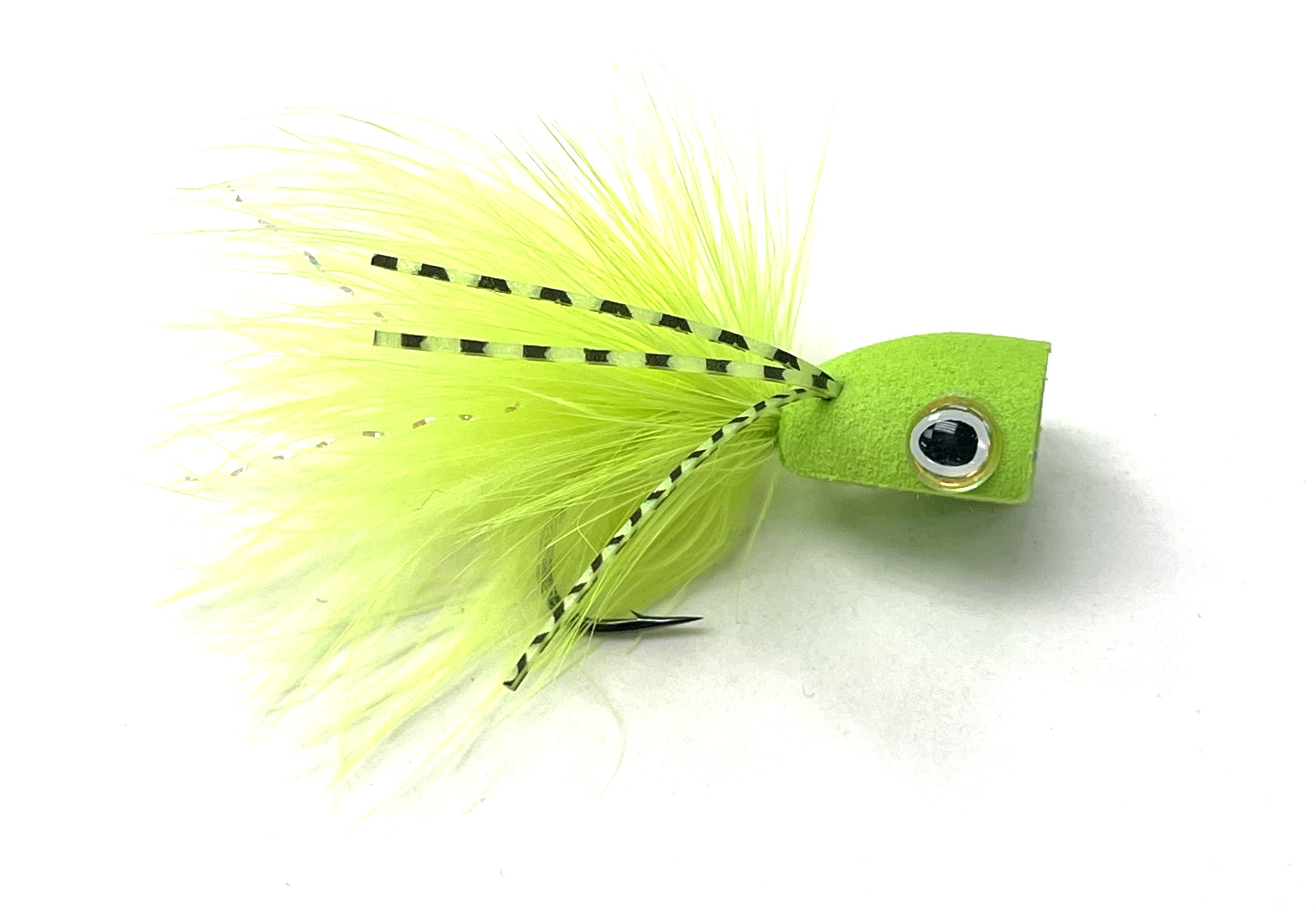 R Distribution H2O FW Popping Bug - Chartreuse/Chartreuse - Size 2