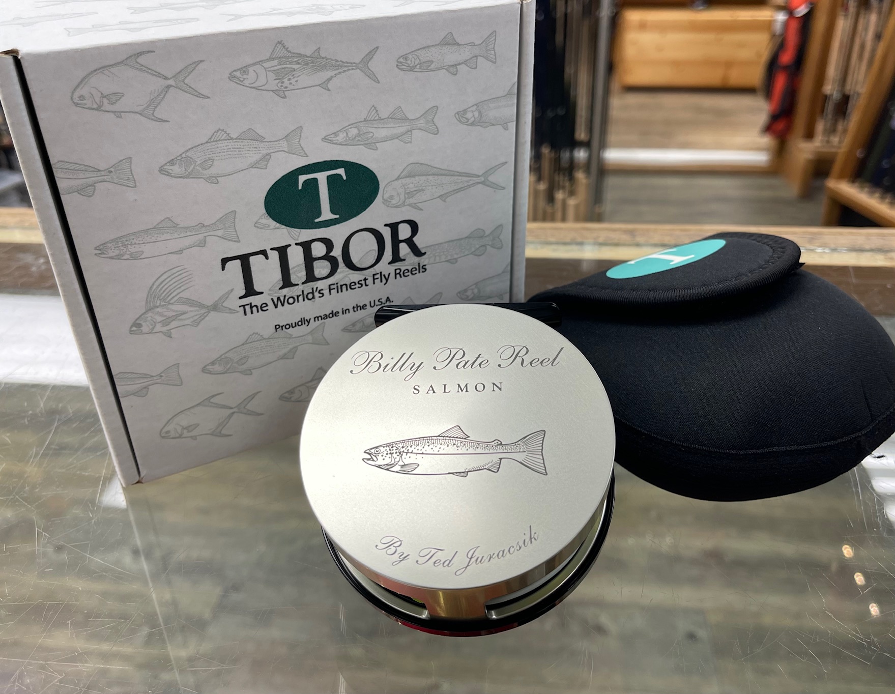 Tibor Billy Pate Salmon Anti-Reverse Fly Reel - Gold/Black - Like New Condition