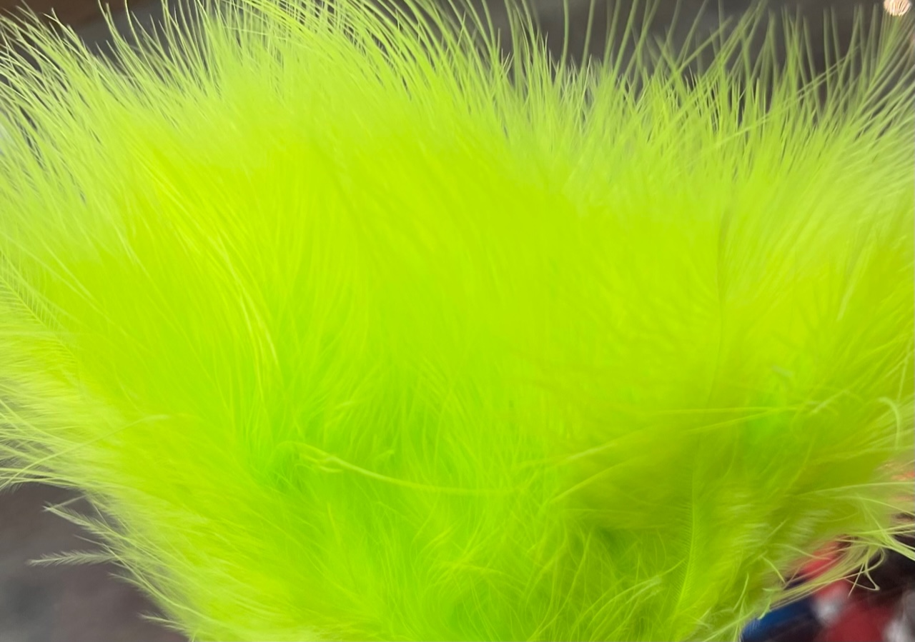 Fish Hunter Spey Marabou - Fl. Yellow Chartreuse (UV)