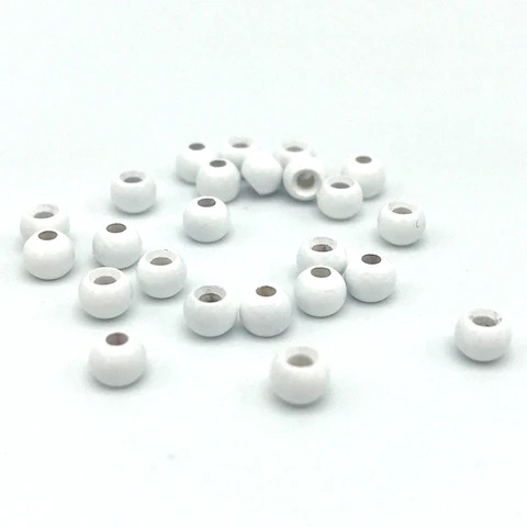 M&Y Brass Beads - White - 3/32