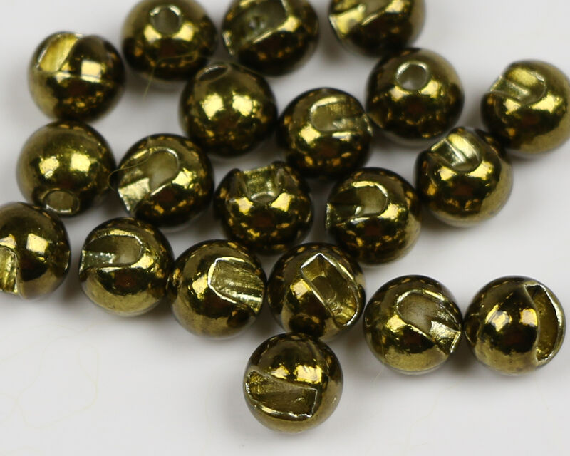 M&Y Slotted Tungsten Beads - Metallic Olive - 3/32