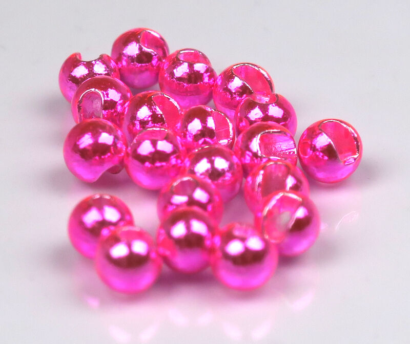 M&Y Slotted Tungsten Beads - Metallic Pink - 3/32