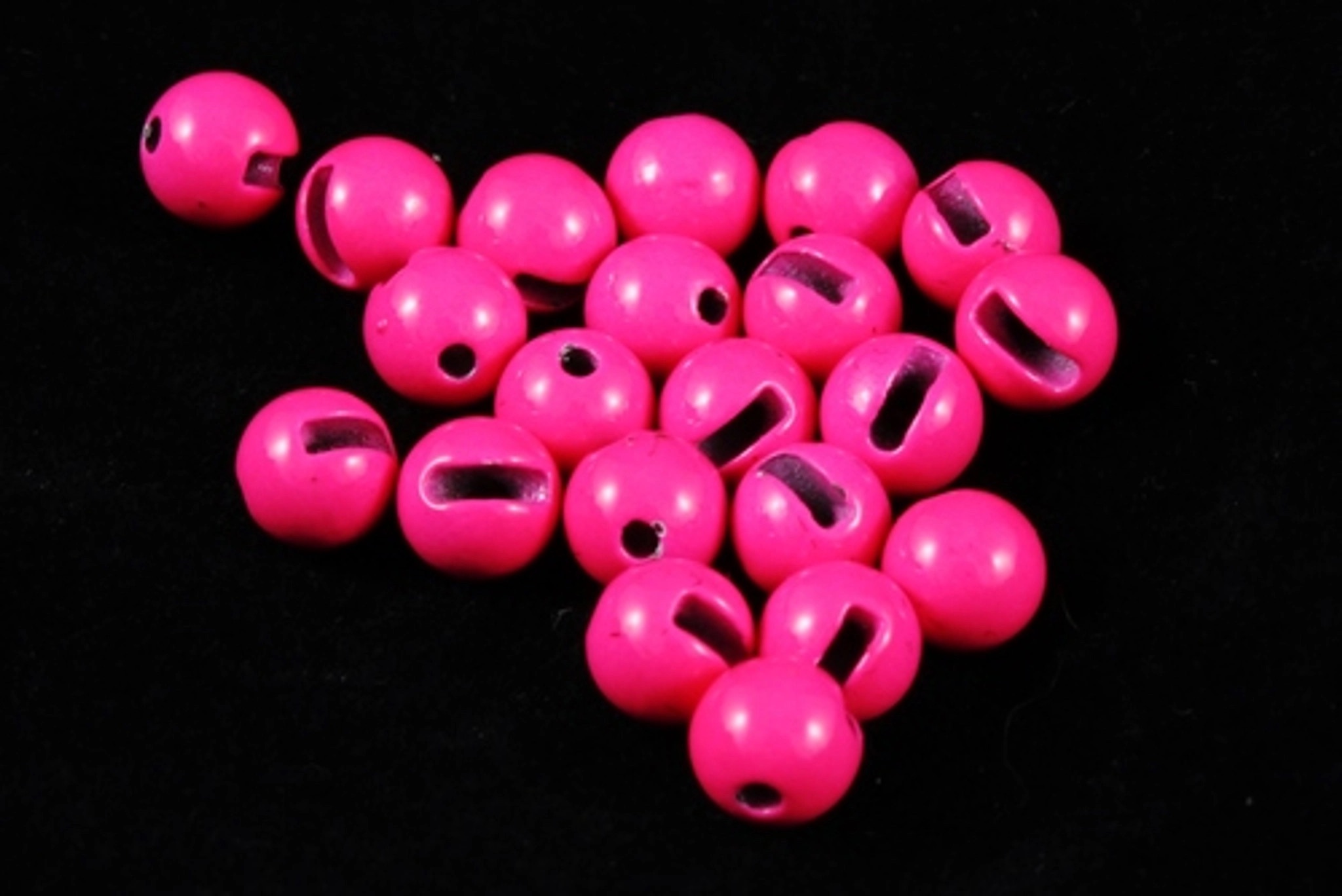 M&Y Slotted Tungsten Beads - Fl. Pink - 7/64