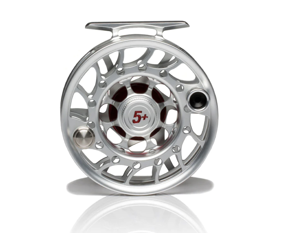 Hatch Iconic 5+ Clear/Red MA Fly Reel