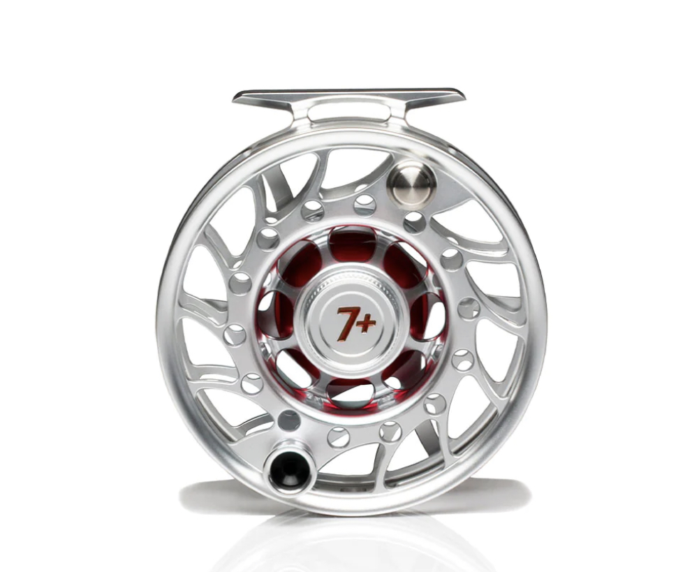 Hatch Iconic 7+ Clear/Red MA Fly Reel